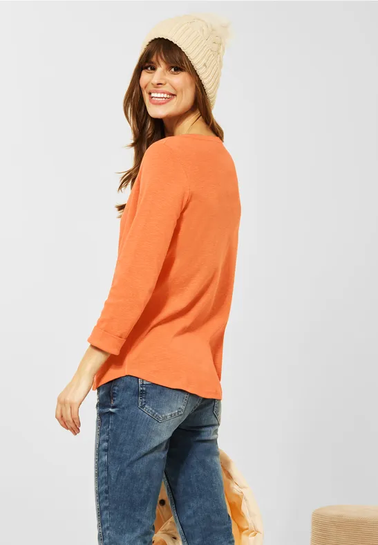 Shirt in effen kleur simply orange