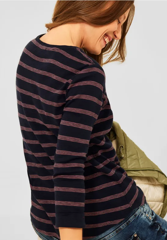 Shirt met gestreept patroon deep blue