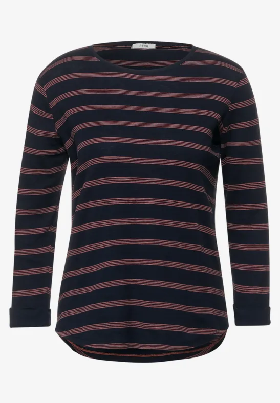 Shirt met gestreept patroon deep blue
