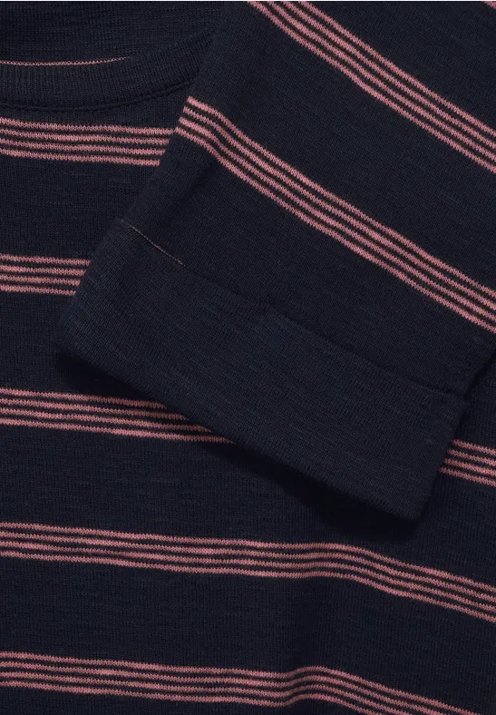 Shirt met gestreept patroon deep blue
