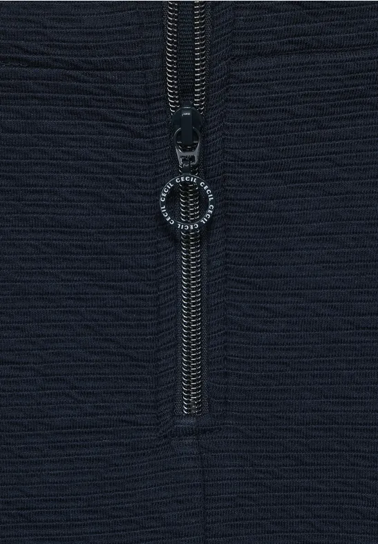 T-shirt à l'aspect texturé deep blue
