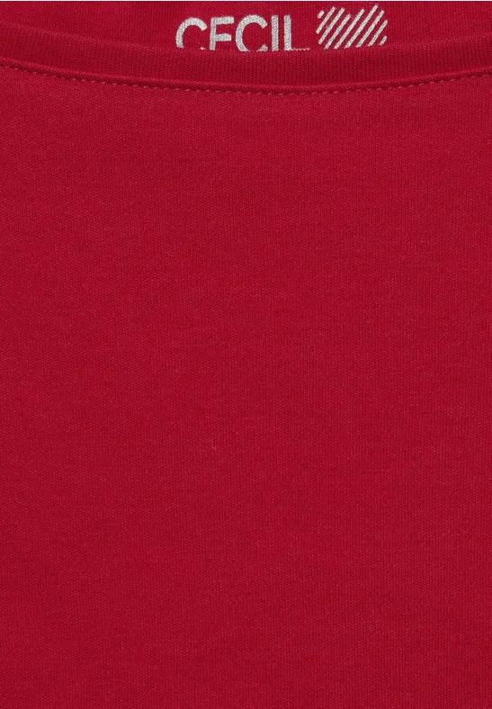 T-shirt basique de couleur unie cherry red
