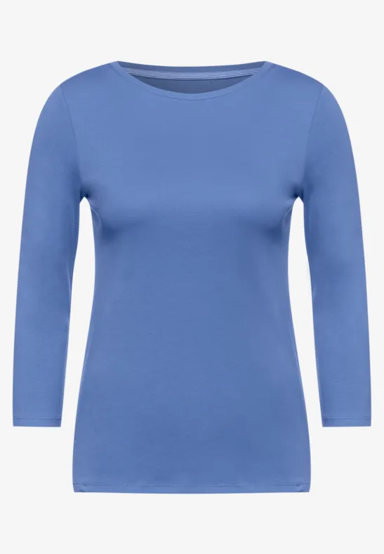 T-shirt basique de couleur unie forever blue