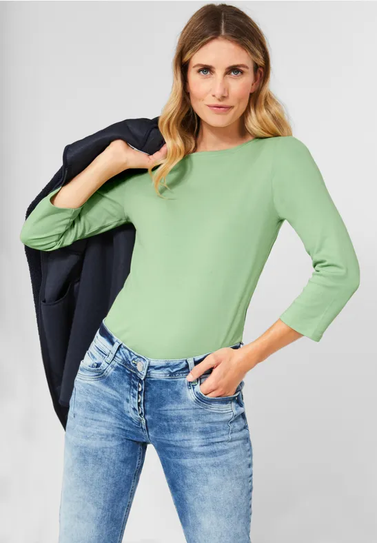 T-shirt basique de couleur unie light salvia green