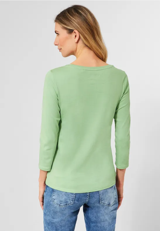 T-shirt basique de couleur unie light salvia green