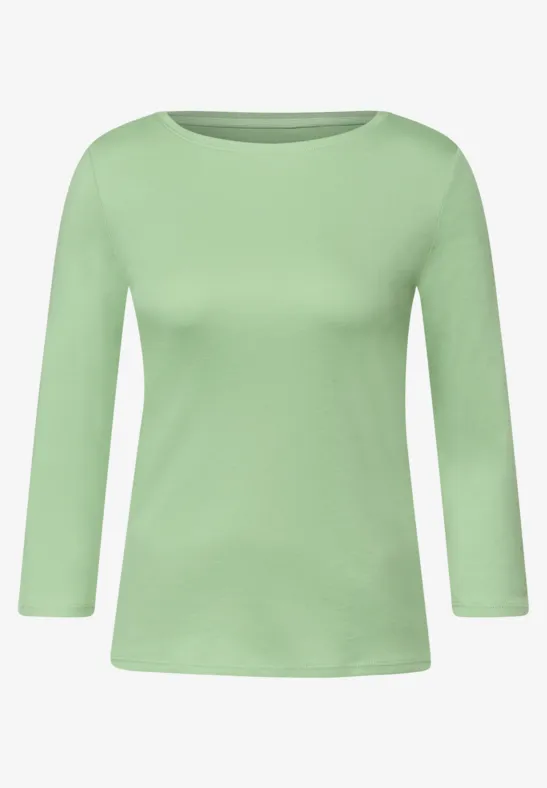 T-shirt basique de couleur unie light salvia green