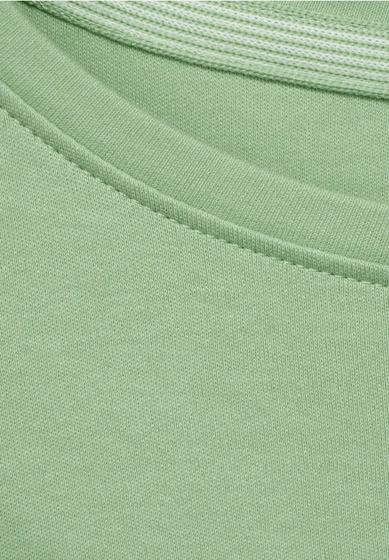 T-shirt basique de couleur unie light salvia green