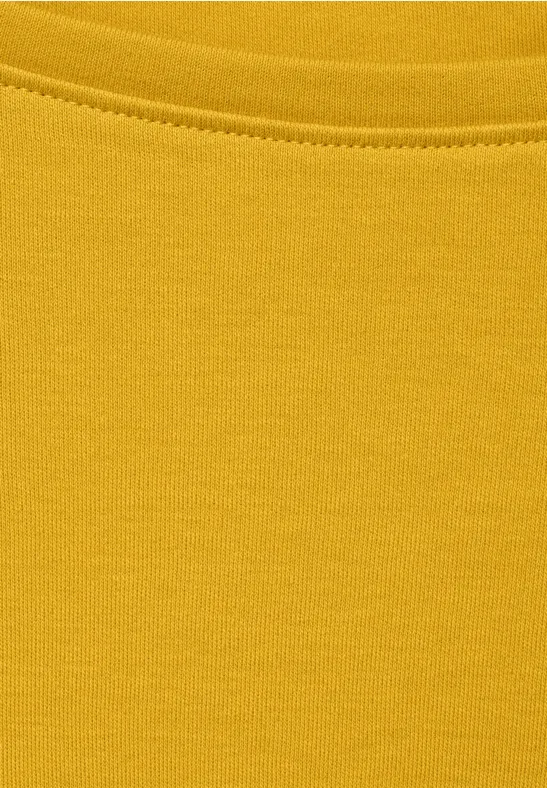 Basic-shirt in effen kleur curry yellow