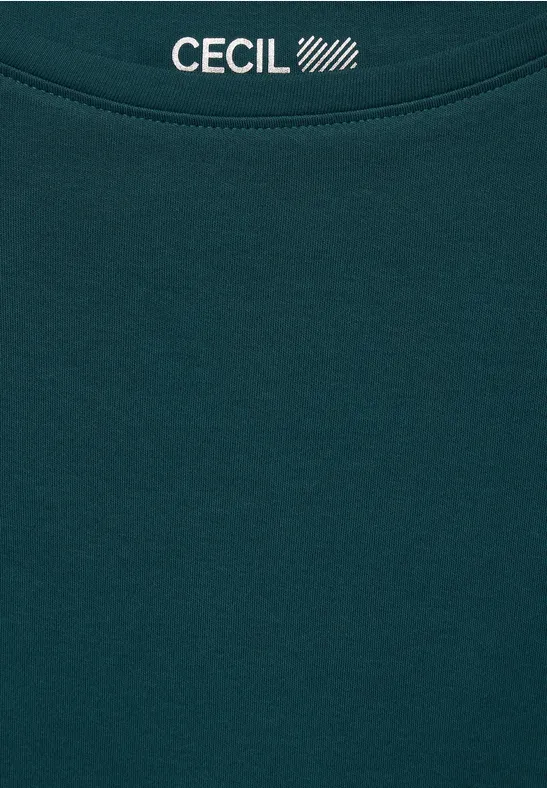 Basic Shirt in Unifarbe deep lake green
