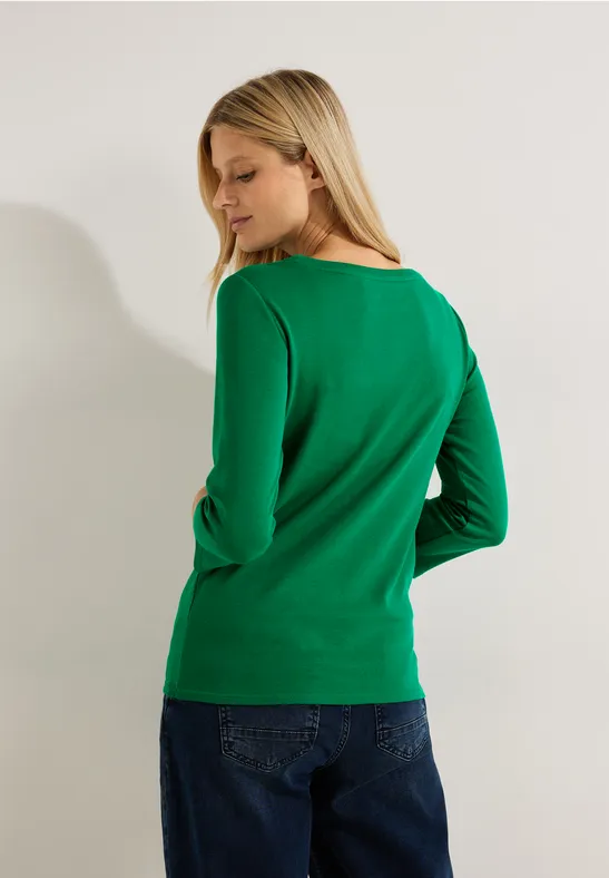 T-shirt basique de couleur unie easy green