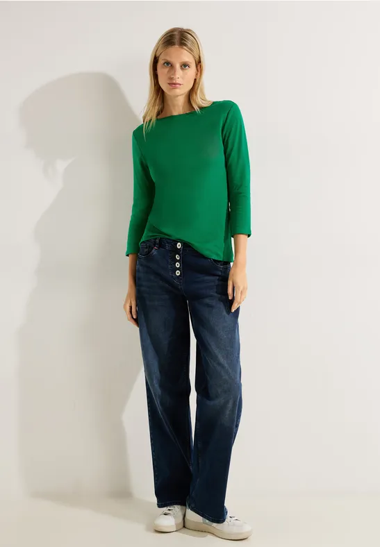 T-shirt basique de couleur unie easy green