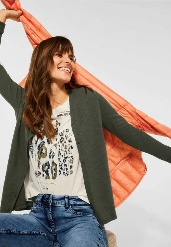 Shirtjacke mit Struktur utility olive