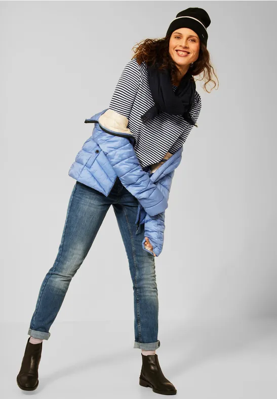 Basic gestreept shirt deep blue