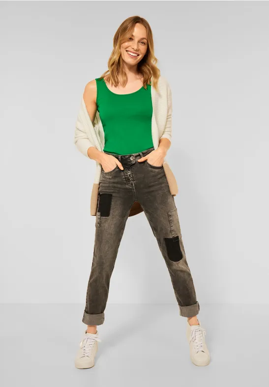 Top in effen kleur cheeky green