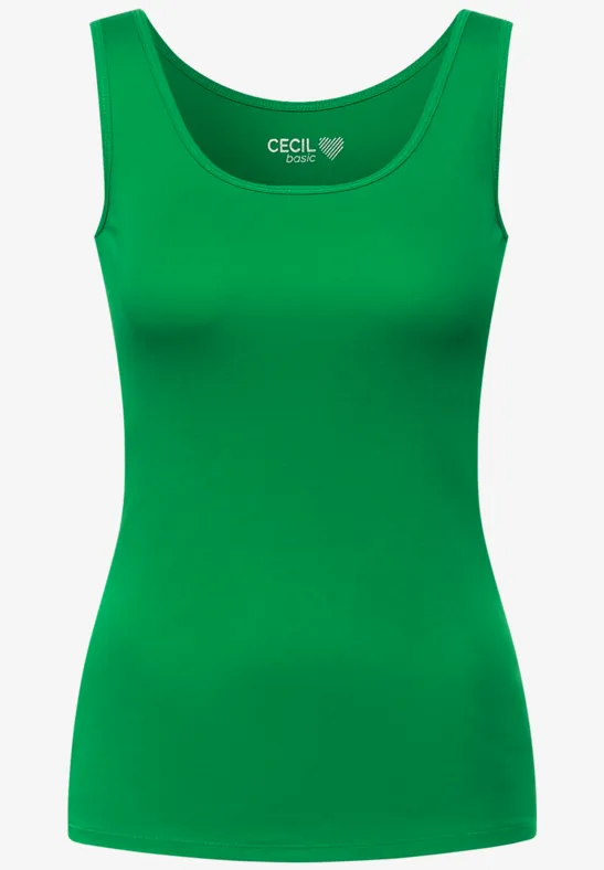 Top in effen kleur cheeky green