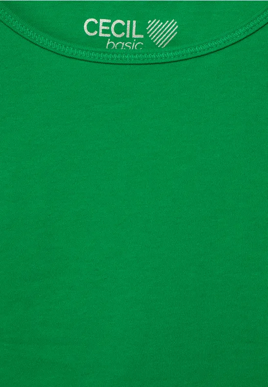 Top in effen kleur cheeky green