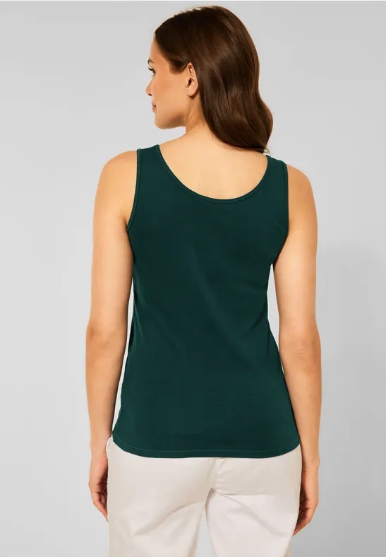 Top in effen kleur ponderosa pine green