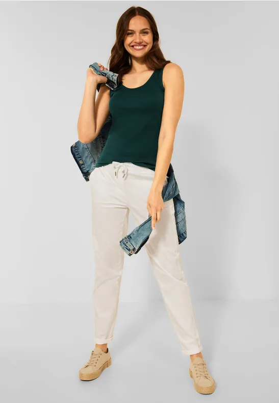 Top in effen kleur ponderosa pine green