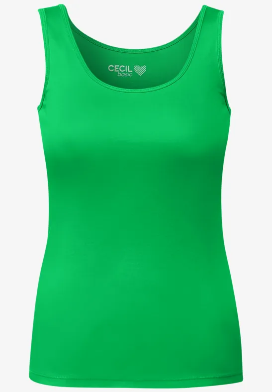 Top in Unifarbe radiant green