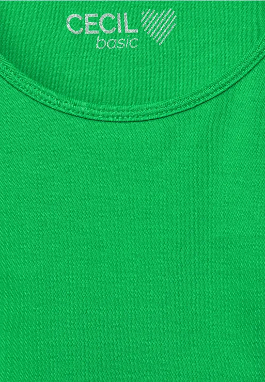 Top in Unifarbe radiant green