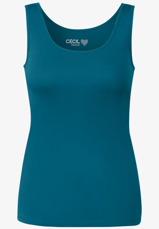 Débardeur de couleur unie teal blue