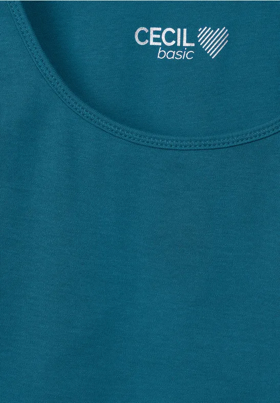 Débardeur de couleur unie teal blue