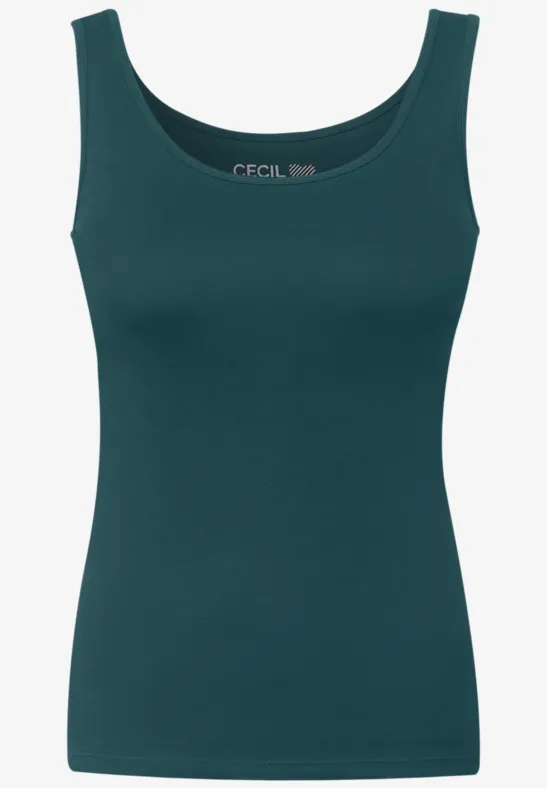 Top in Unifarbe deep lake green
