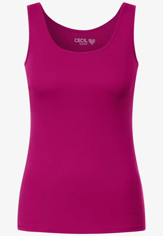 Top in Unifarbe cool pink