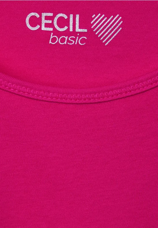 Basic Top in Unifarbe pink sorbet