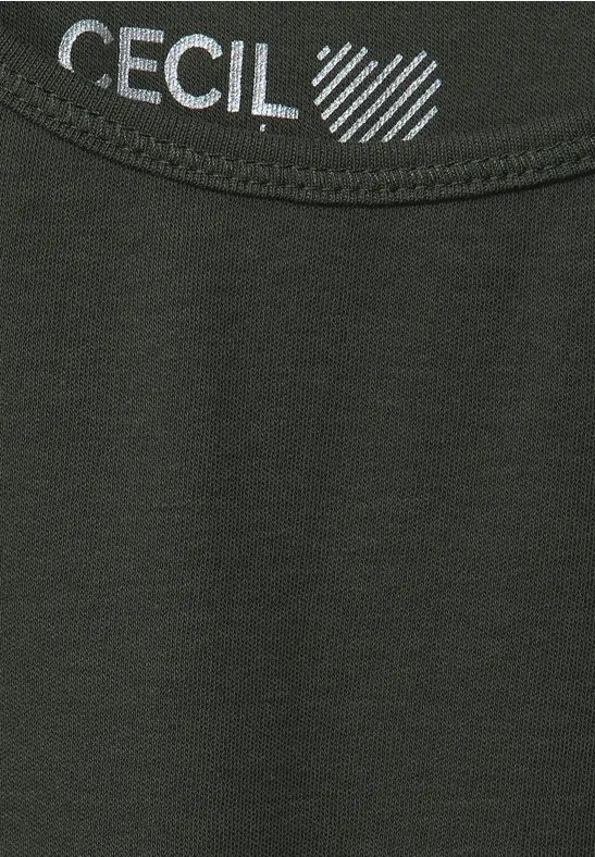 Top in effen kleur deep pine green