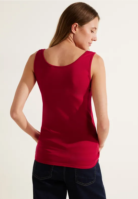 Top in effen kleur casual red