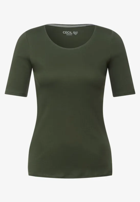 T-shirt de couleur unie utility olive
