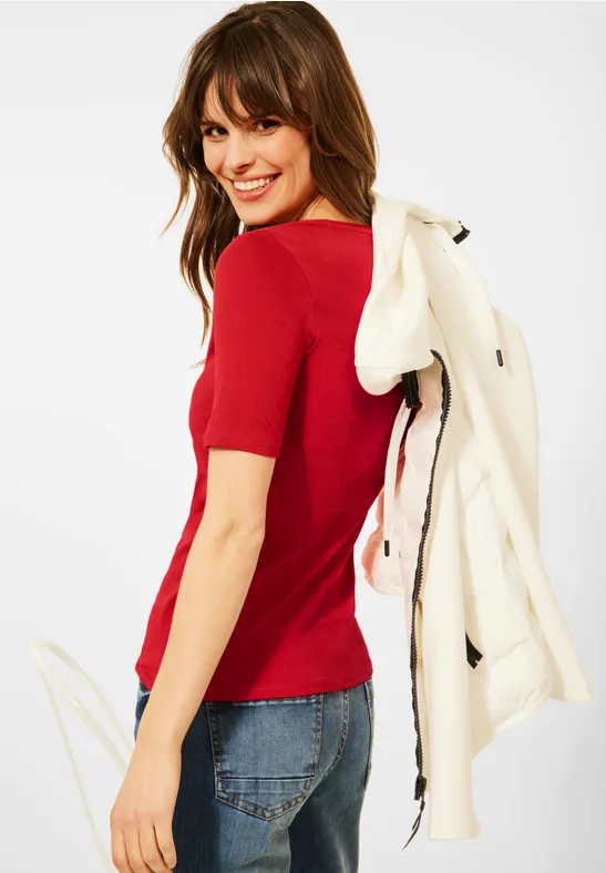 T-shirt de couleur unie vibrant red