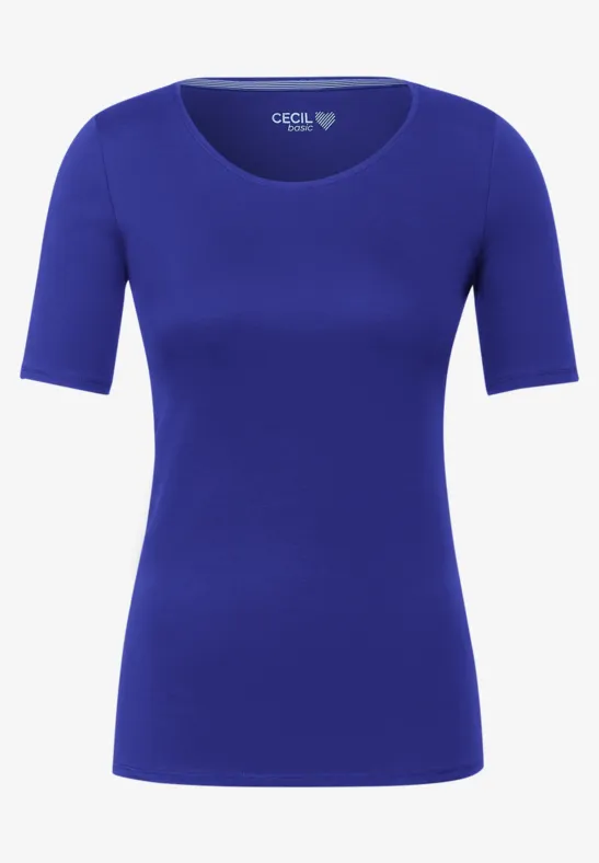 T-shirt de couleur unie intense blue