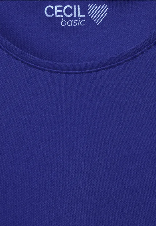 T-shirt de couleur unie intense blue