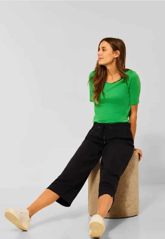 T-shirt in effen kleur radiant green