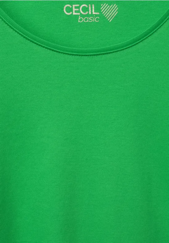 T-shirt in effen kleur radiant green