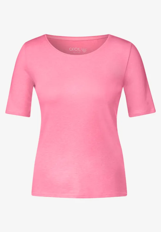 T-shirt de couleur unie soft pink