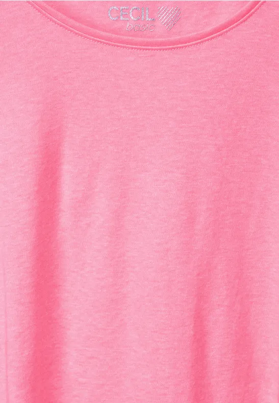 T-shirt de couleur unie soft pink