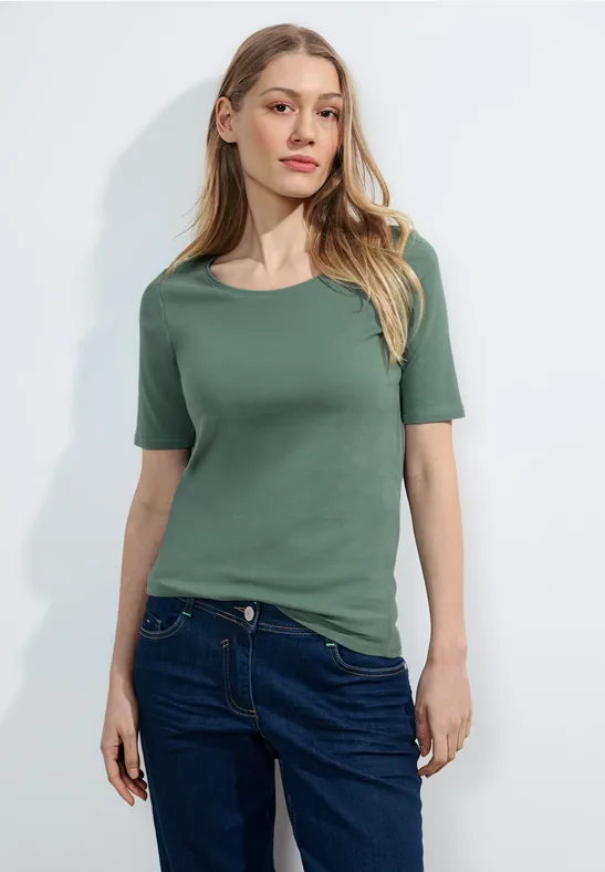 T-shirt de couleur unie raw salvia green