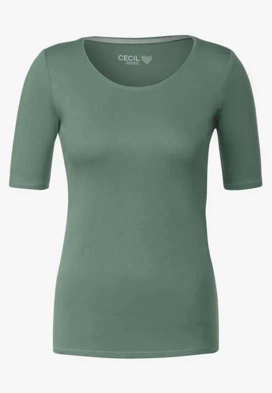 T-shirt de couleur unie raw salvia green