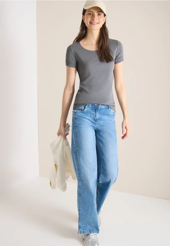 T-shirt en couleur unie graphite light grey