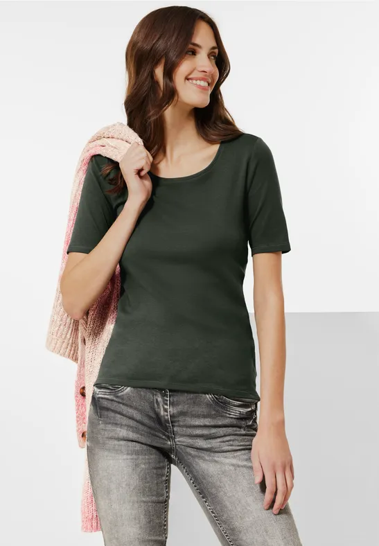 T-shirt de couleur unie deep pine green
