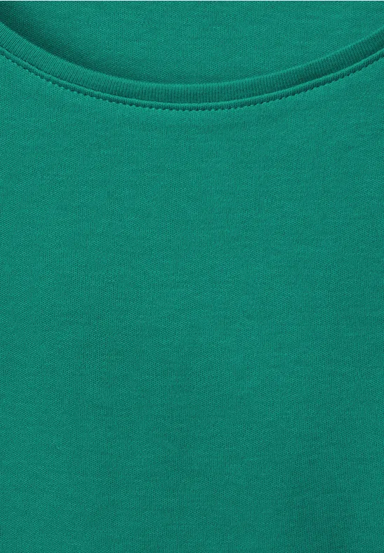 T-shirt in effen kleur smaragd green