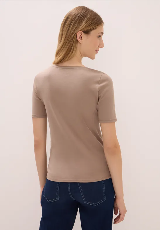 T-shirt en couleur unie natural taupe