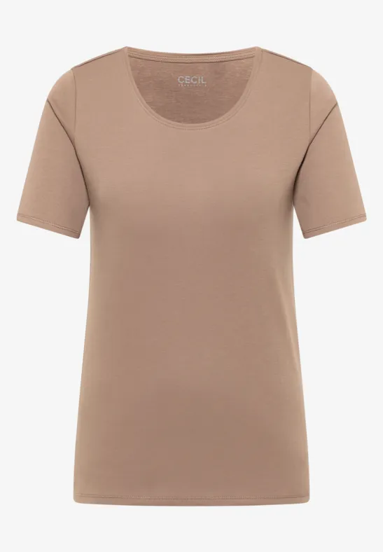 T-shirt en couleur unie natural taupe
