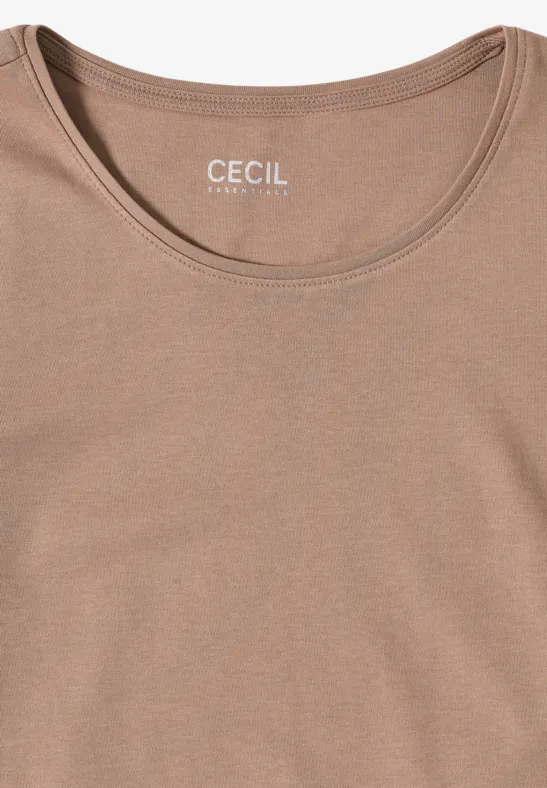 T-shirt en couleur unie natural taupe