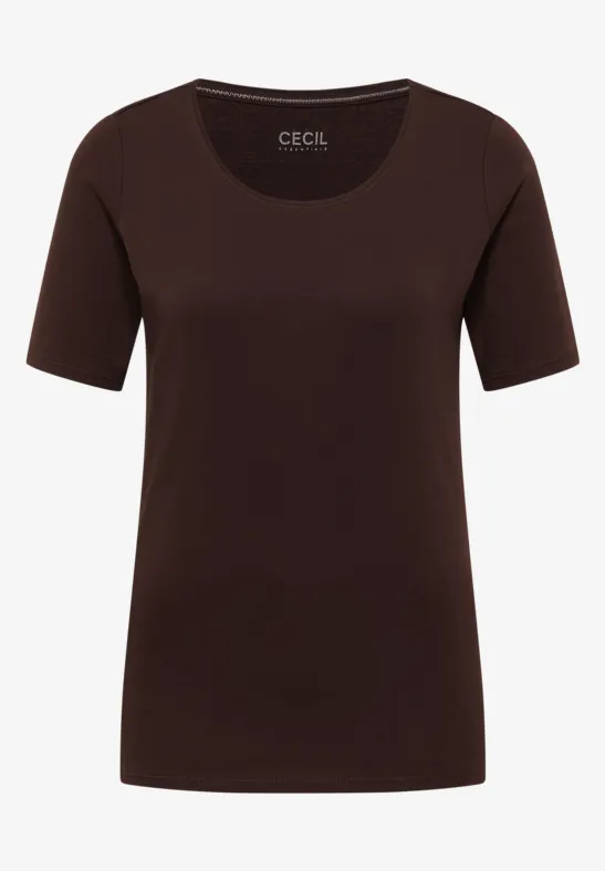 T-shirt en couleur unie tartufo brown