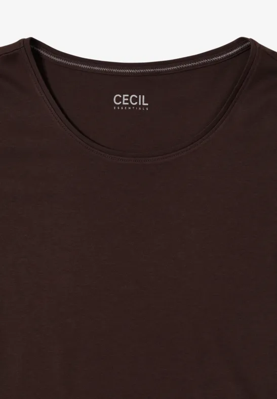 T-shirt en couleur unie tartufo brown
