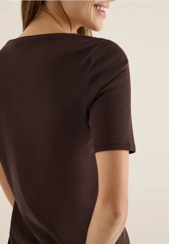 T-shirt en couleur unie tartufo brown